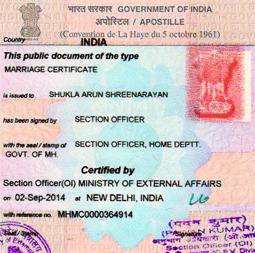 Marriage Certificate Apostille in Navi Mumbai