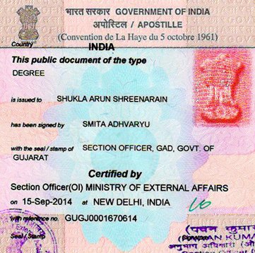 Degree Certificate Apostille in Gandhinagar